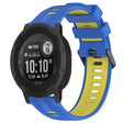 For Garmin Instinct 2 Sports Two-Color Silicone Watch Band(Blue+Yellow) - Watch Bands by PMC TechLife | Online Shopping South Africa | PMC TechLife