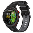 For Garmin Approach S70 47mm Sports Two-Color Silicone Watch Band(Black+Grey) - Watch Bands by PMC TechLife | Online Shopping South Africa | PMC TechLife