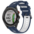 For Garmin Approach S62 Sports Two-Color Silicone Watch Band(Midnight Blue+White) - Watch Bands by PMC TechLife | Online Shopping South Africa | PMC TechLife