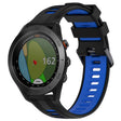 For Garmin Approach S60 Sports Two-Color Silicone Watch Band(Black+Blue) - Watch Bands by PMC TechLife | Online Shopping South Africa | PMC TechLife