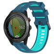For Garmin Approach S60 Sports Two-Color Silicone Watch Band(Blue+Teal) - Watch Bands by PMC TechLife | Online Shopping South Africa | PMC TechLife