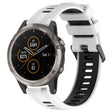 For Garmin Fenix 5 Plus Sports Two-Color Silicone Watch Band(White+Black) - Watch Bands by PMC TechLife | Online Shopping South Africa | PMC TechLife
