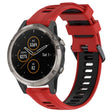 For Garmin Fenix 5 Plus Sports Two-Color Silicone Watch Band(Red+Black) - Watch Bands by PMC TechLife | Online Shopping South Africa | PMC TechLife