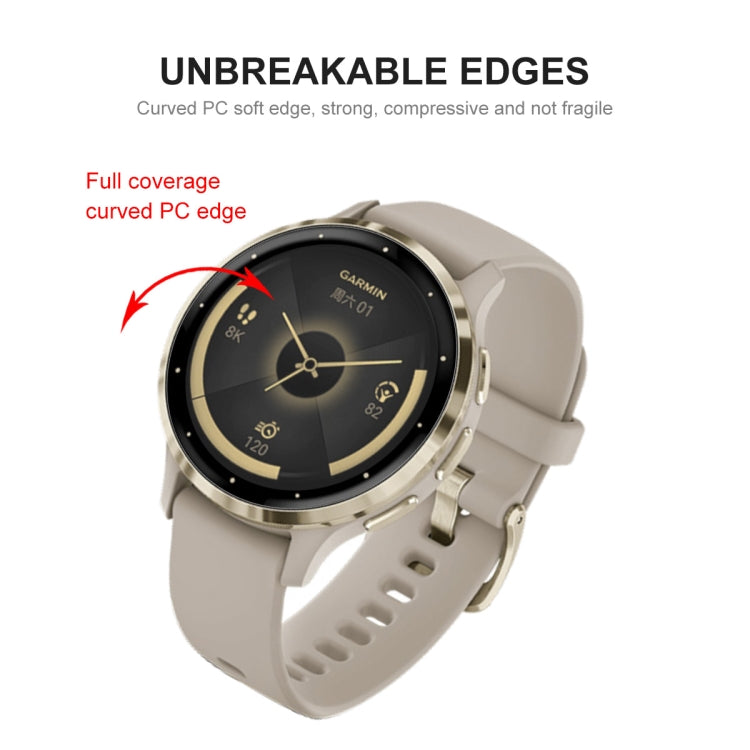 Compatible with Garmin Venu 3S ENKAY 3D Full Coverage Soft PC Edge + PMMA HD Screen Protector Film
