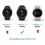 For Garmin Epix Pro Gen 2 47mm 2pcs ENKAY 3D Full Coverage Soft PC Edge + PMMA HD Screen Protector Film