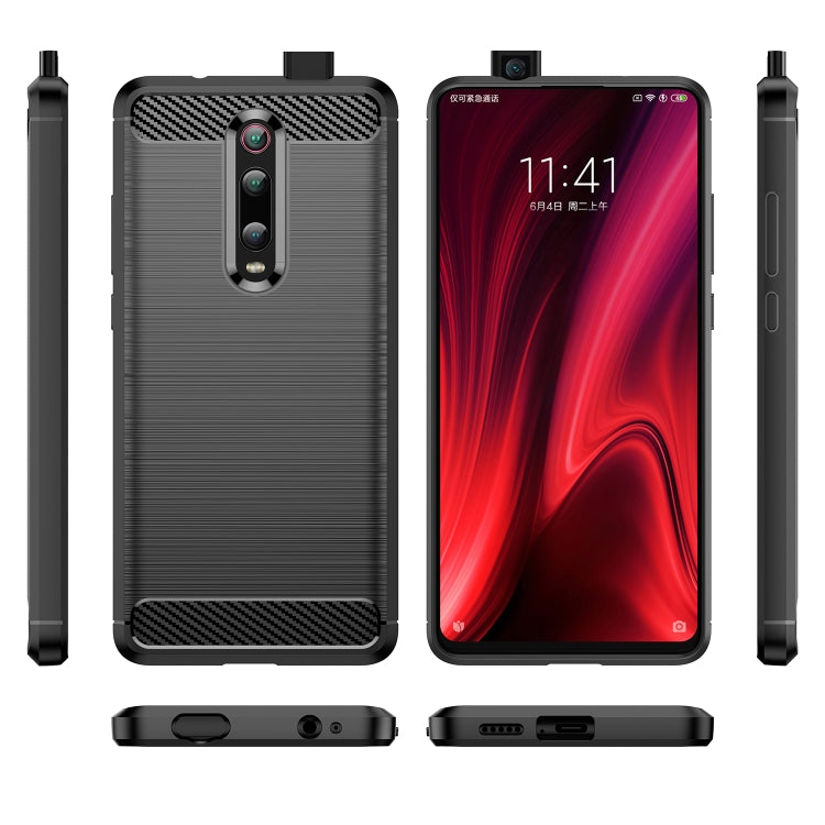 For Xiaomi Redmi K20 / K20 Pro / Mi 9T / 9T Pro Brushed Texture Carbon Fiber TPU Case