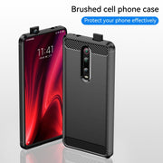 For Xiaomi Redmi K20 / K20 Pro / Mi 9T / 9T Pro Brushed Texture Carbon Fiber TPU Case