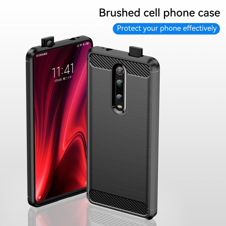 For Xiaomi Redmi K20 / K20 Pro / Mi 9T / 9T Pro Brushed Texture Carbon Fiber TPU Case