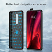 For Xiaomi Redmi K20 / K20 Pro / Mi 9T / 9T Pro Brushed Texture Carbon Fiber TPU Case