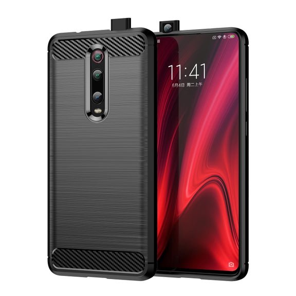 For Xiaomi Redmi K20 / K20 Pro / Mi 9T / 9T Pro Brushed Texture Carbon Fiber TPU Case