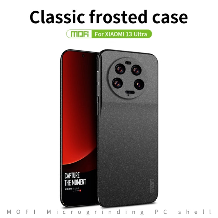 For Xiaomi 13 Ultra MOFI Fandun Series Frosted PC Ultra-thin All-inclusive Phone Case(Black)