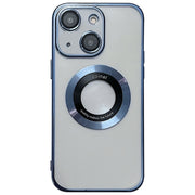 For iPhone 14 Plus Electroplating Magsafe TPU Phone Case(Blue)