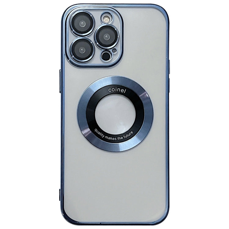 For iPhone 14 Pro Max Electroplating Magsafe TPU Phone Case(Blue)