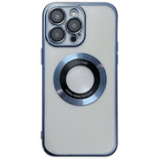 For iPhone 14 Pro Max Electroplating Magsafe TPU Phone Case(Blue)