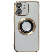 For iPhone 12 Electroplating Magsafe TPU Phone Case(Golden)
