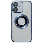 For iPhone 12 Electroplating Magsafe TPU Phone Case(Blue)