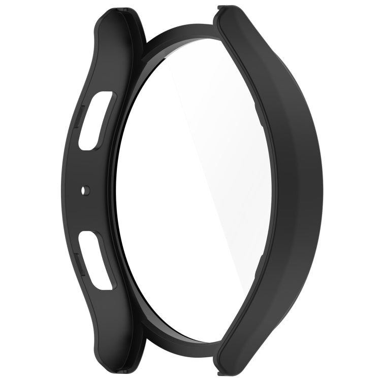 For Samsung Galaxy Watch6 40mm PC + Tempered Film Integrated Watch Protective Case(Black)