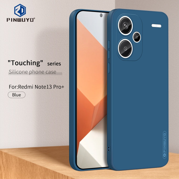 For Xiaomi Redmi Note 13 Pro+ PINWUYO Sense Series Liquid Silicone TPU Phone Case(Blue)