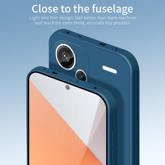 For Xiaomi Redmi Note 13 Pro+ PINWUYO Sense Series Liquid Silicone TPU Phone Case(Blue)