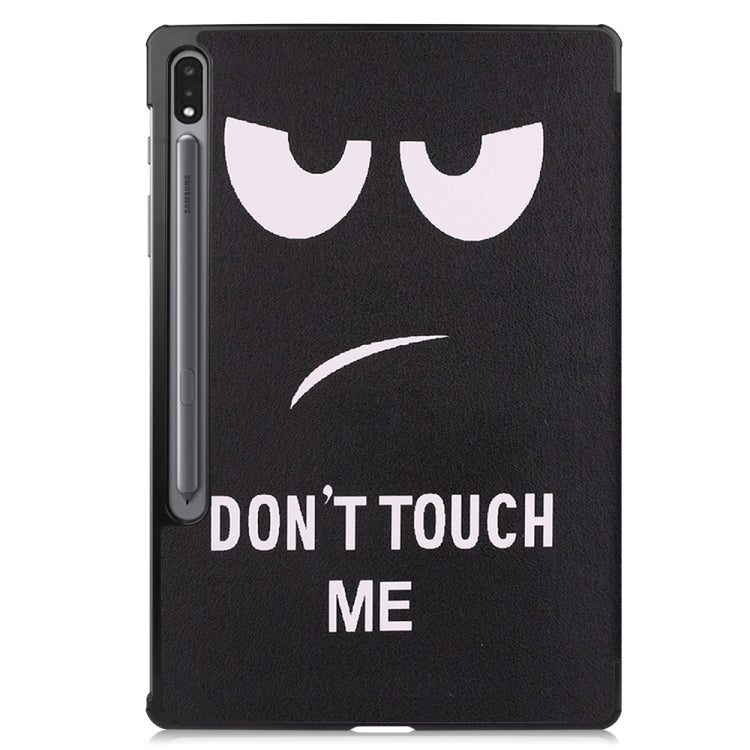 For Samsung Galaxy Tab S9+ JUNSUNMAY Custer Painted 3-Fold Stand Leather Smart Tablet Case(Big Eye)