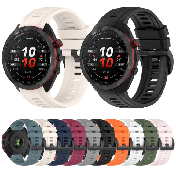 For Garmin Approach S70 47mm 22mm Sports Silicone Watch Band(Grey)
