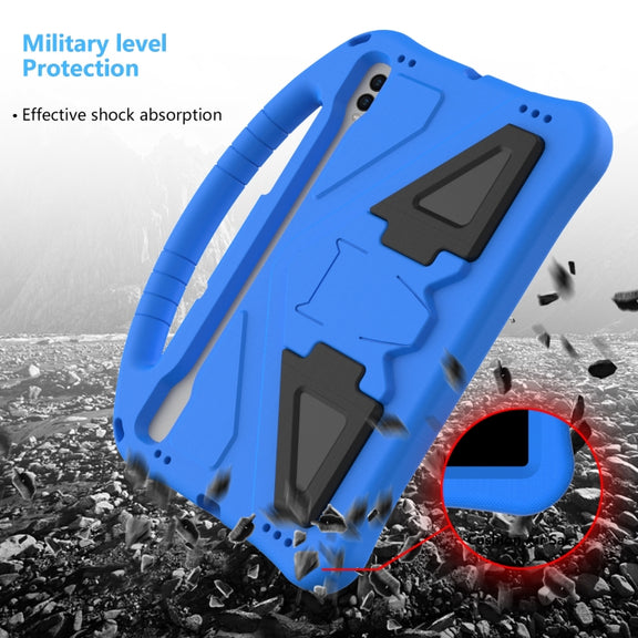 For Samsung Galaxy Tab S7 T870 EVA Shockproof Tablet Case with Holder(Blue)