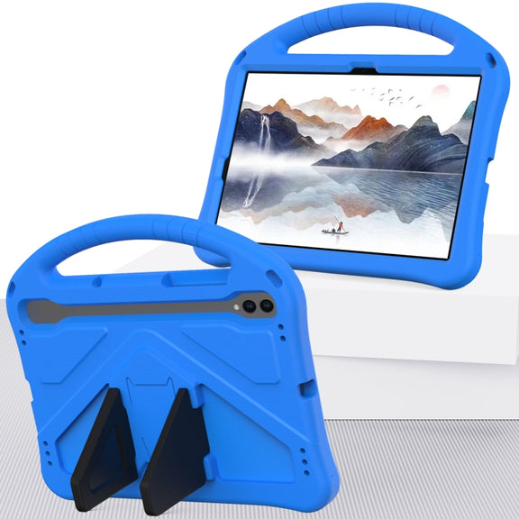 For Samsung Galaxy Tab S7 T870 EVA Shockproof Tablet Case with Holder(Blue)