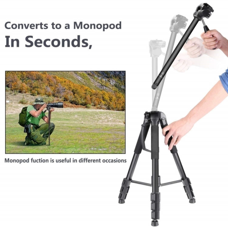 JMARY KP2264 Portable Detachable Tripod Mobile Phone SLR Camera Aluminium Alloy Stand(Red)