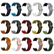 For Samsung Galaxy Watch 6 Classic 47mm Curved Texture Silicone Watch Band(Black+Blue)