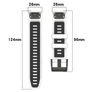 Compatible with Garmin Fenix 6X Pro Sports Two-Color Quick Release Silicone Watch Band(Orange+Black)