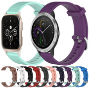 For Garmin Vivomove Sport 20mm Diamond Textured Silicone Watch Band(Pink)