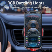 A6 Car Automatic Clamping Phone Holder 15W Magnetic Wireless Charger(Orange)