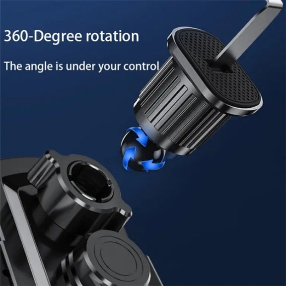 A6 Car Automatic Clamping Phone Holder 15W Magnetic Wireless Charger(Orange)