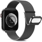 For Apple Watch 7 41mm Milan Double Magnetic Steel Mesh Watch Band(Gray)
