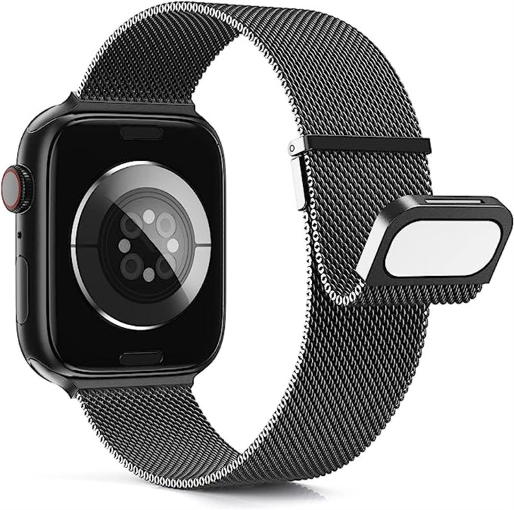 For Apple Watch 2 38mm Milan Double Magnetic Steel Mesh Watch Band(Gray)