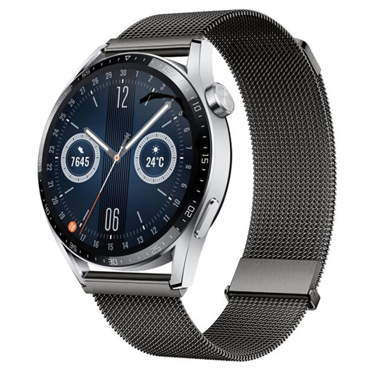 For Huawei Watch GT3 46mm Milan Double Magnetic Steel Mesh Watch Band(Gray)
