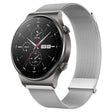 For Huawei Watch GT2 Pro / GT2 46mm Milan Double Magnetic Steel Mesh Watch Band(Silver) - Watch Bands by PMC TechLife | Online Shopping South Africa | PMC TechLife