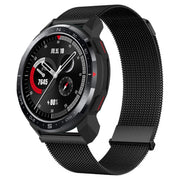 For Honor Watch GS Pro Milan Double Magnetic Steel Mesh Watch Band(Black)