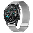 For Honor Magic Watch2 46mm Milan Double Magnetic Steel Mesh Watch Band(Silver) - Watch Bands by PMC TechLife | Online Shopping South Africa | PMC TechLife