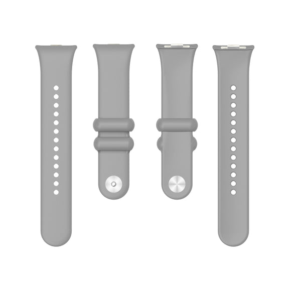 For Xiaomi Smart Band 9 Pro / 8 Pro Solid Color Reverse Buckle Silicone Watch Band(Gray)