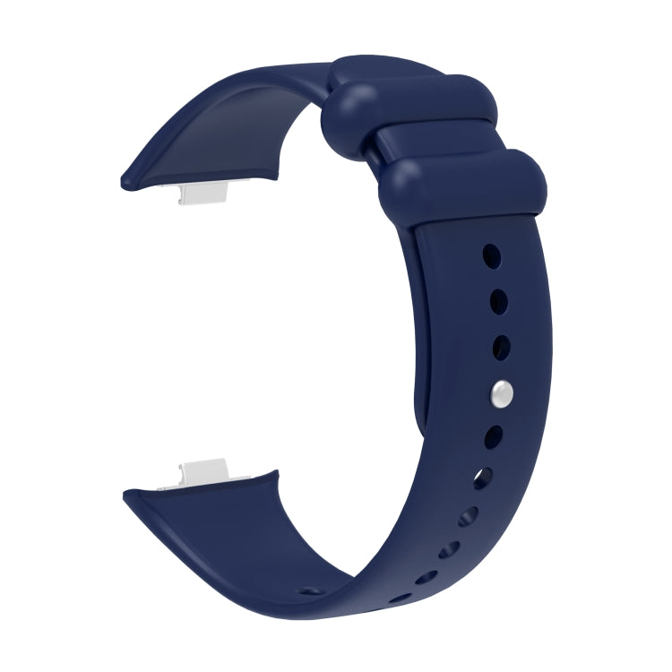 For Xiaomi Mi Band 8 Pro Solid Color Reverse Buckle Silicone Watch Band(Midnight Blue)