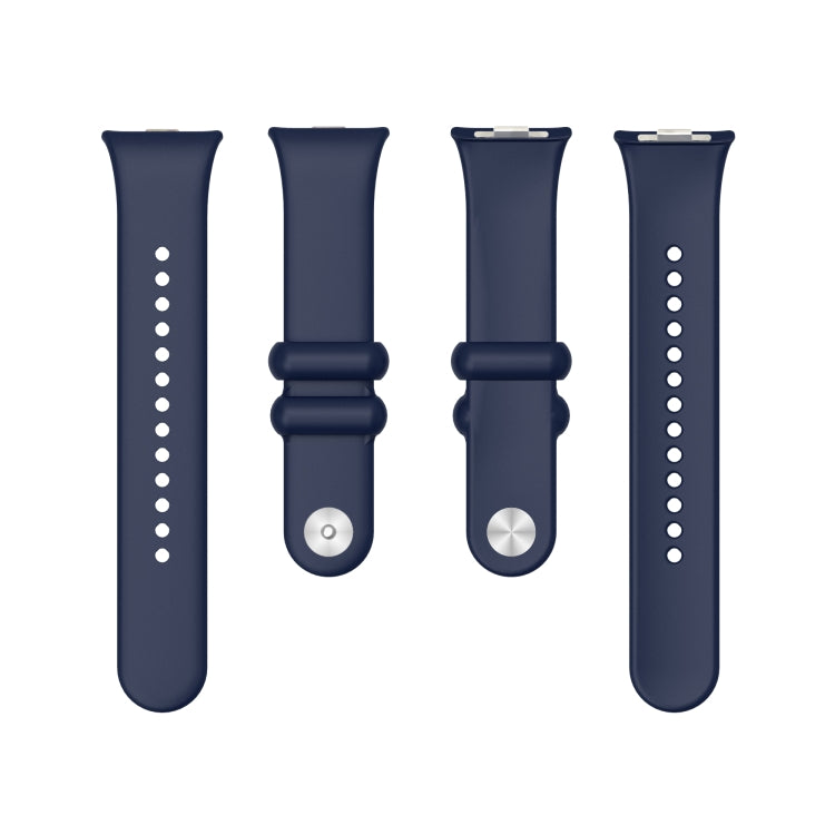 For Xiaomi Mi Band 8 Pro Solid Color Reverse Buckle Silicone Watch Band(Midnight Blue)