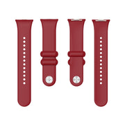 For Xiaomi Smart Band 9 Pro / 8 Pro Solid Color Reverse Buckle Silicone Watch Band(Wine Red)