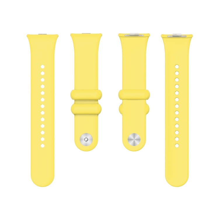 For Xiaomi Mi Band 8 Pro Solid Color Reverse Buckle Silicone Watch Band(Yellow)