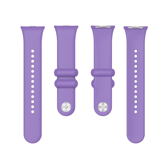 For Xiaomi Smart Band 9 Pro / 8 Pro Solid Color Reverse Buckle Silicone Watch Band(Purple)