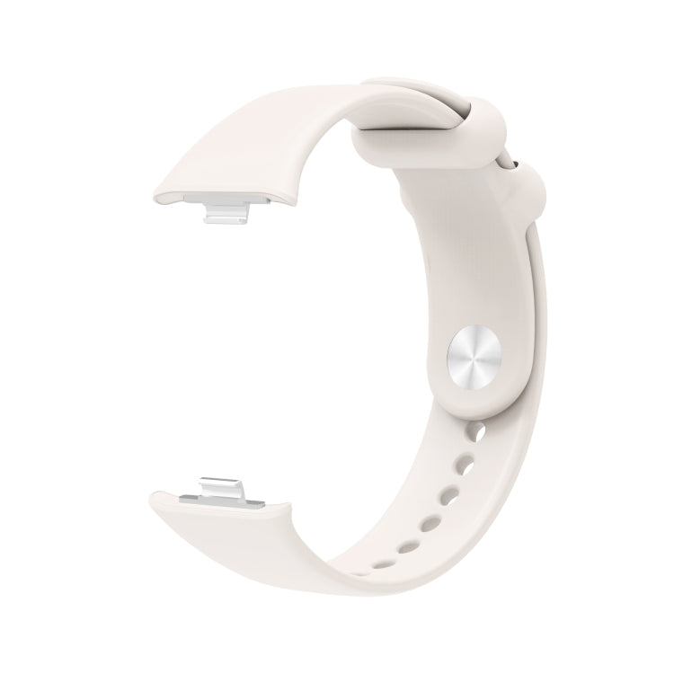 For Xiaomi Mi Band 8 Pro Solid Color Reverse Buckle Silicone Watch Band(Starlight Color)