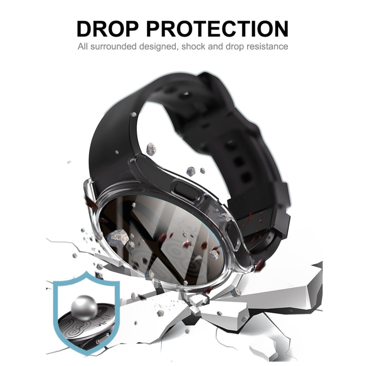 For Samsung Galaxy Watch6 44mm ENKAY Hat-Prince Full Coverage Transparent Soft TPU Case with Screen Protection
