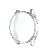 For Samsung Galaxy Watch6 44mm ENKAY Hat-Prince Full Coverage Electroplated Soft TPU Case with Screen Protection(Silver)
