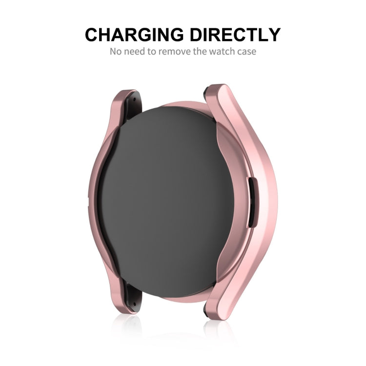 For Samsung Galaxy Watch6 40mm ENKAY Hat-Prince Full Coverage Electroplated Soft TPU Case with Screen Protection(Silver)