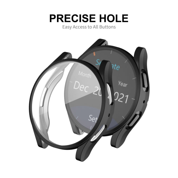 For Samsung Galaxy Watch6 40mm ENKAY Hat-Prince Full Coverage Electroplated Soft TPU Case with Screen Protection(Silver)
